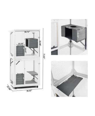 Streamdale Outdoor Indoor Cat Pet Climbing Rack Play Cage Lovely Big Space