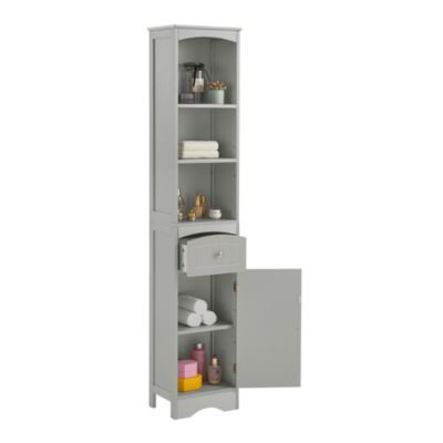 Freestanding Bathroom Cabinet with Drawer and Adjustable Shelf