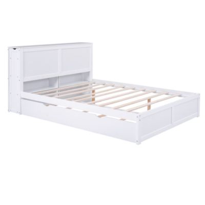 Streamdale Queen Storage Bed with Pull-Out Shelves and Trundle