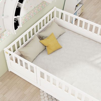 Streamdale Montessori Floor Bed with Safety Barrier