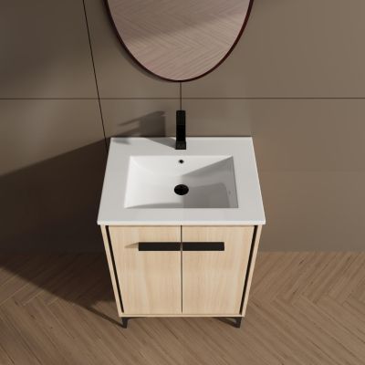 Streamdale Spacious Bathroom Vanity Cabinet with Ample Storage, 24