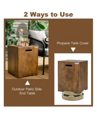 16 Inch Outdoor Hideaway Table Cover for Standard 20 LBS Propane Tank