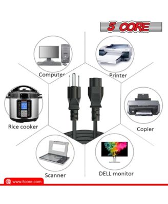 AC Power Cord 10Ft 3 Prong Extension Adapter 16AWG 125V 13A US Polarized Male- Female - 2PCS