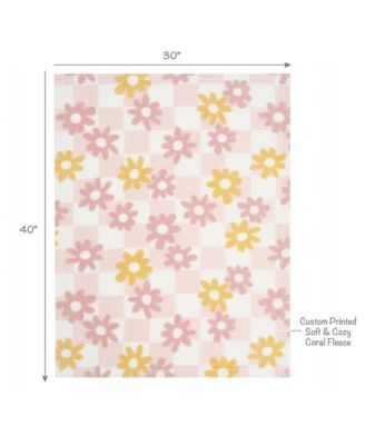 Daisy Dreams Soft & Cozy Luxury Fleece Checkered Baby Blanket
