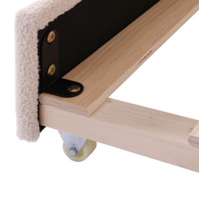 Teddy Fleece Twin Size Upholstered Daybed With Light