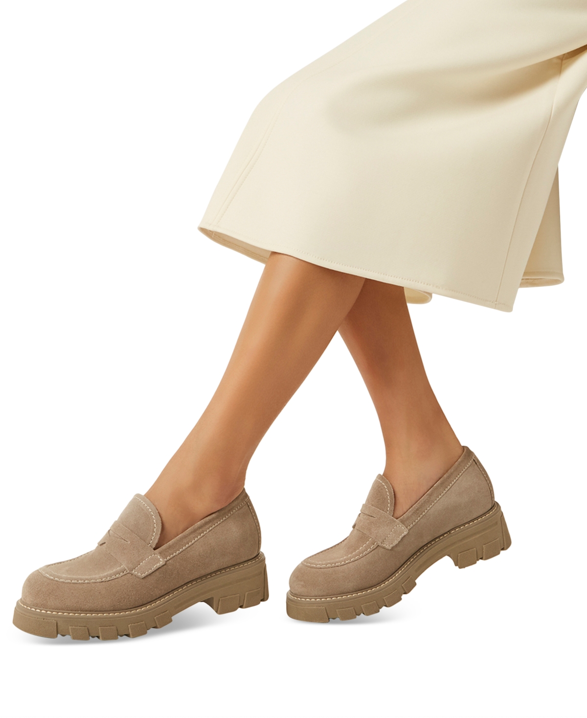La Canadienne Women's Hill Lug-Sole Penny Loafers