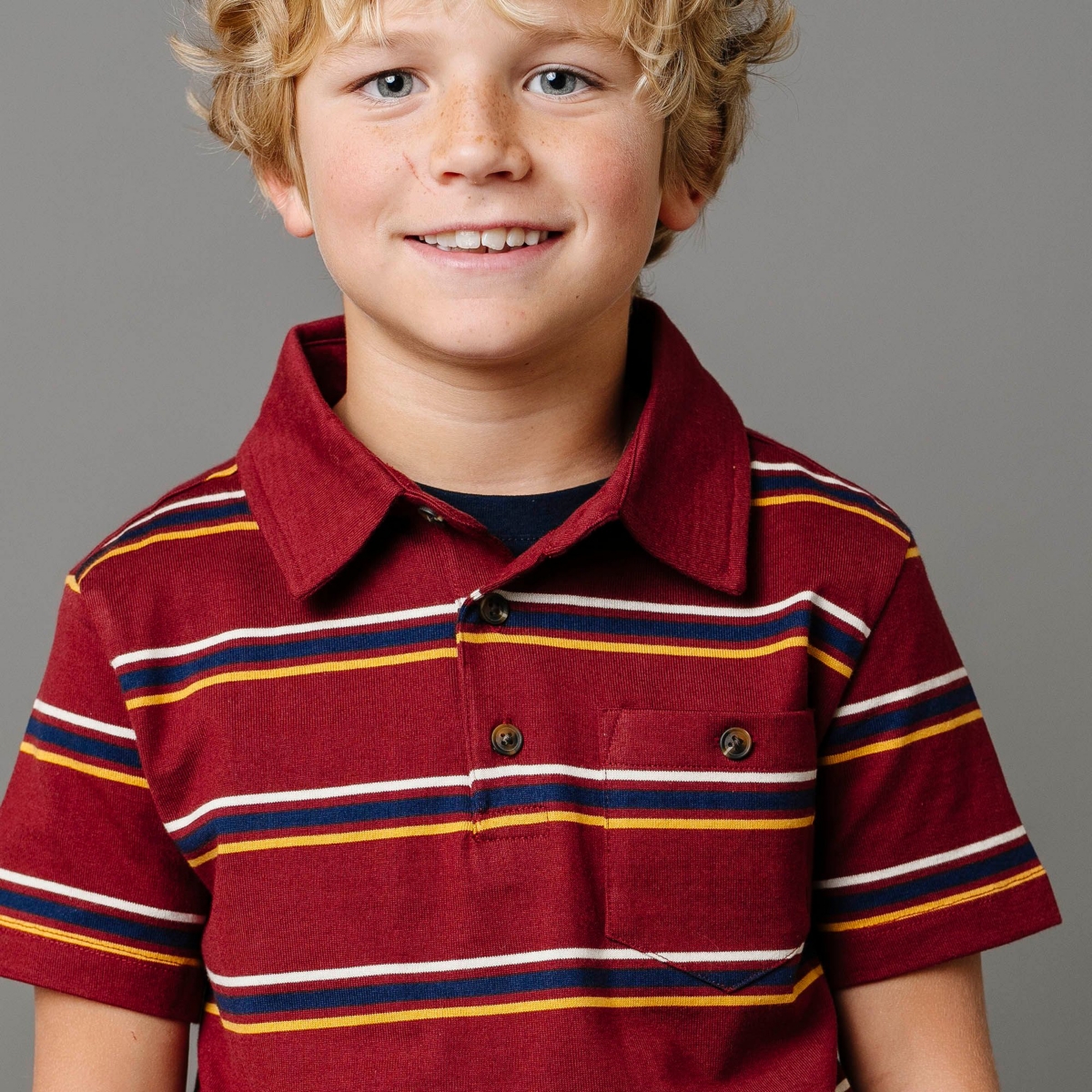 Hope & Henry Boys' Organic Short Sleeve Jersey Polo
