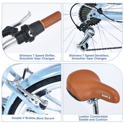 Streamdale 7 Speed, Steel Frame, Multiple Colors 24 Inch Ladies Bicycle