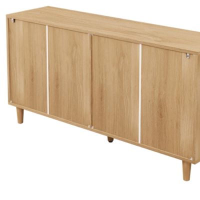 Simplie Fun Modern Rattan Dresser with 6 Drawers for Organized Storage