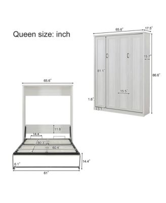 Streamdale Queen Size Murphy Wall Bed Space-Saving, Stylish, and Convenient