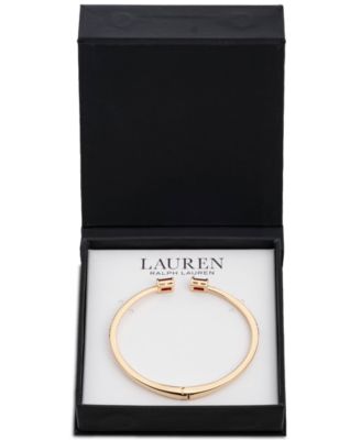 Lauren Ralph Lauren - Gold-Tone Colored Stone & Crystal Cuff Bangle Bracelet
