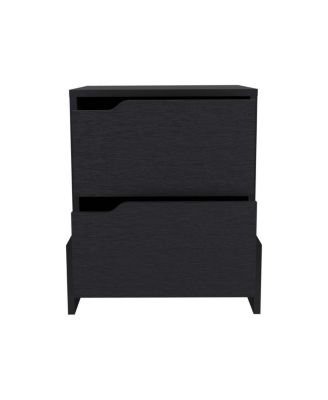 Streamdale Haines Nightstand With 2-Drawers, End Table With Sturdy Base