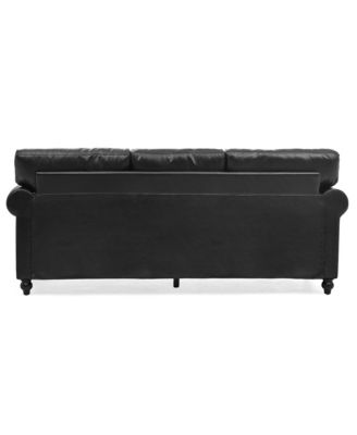 Elegant 3-Seater Sofa with Silver Nailhead Accents