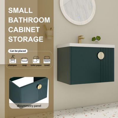 + 1 Pc. + Ceramic + Soft-Close Doors + Wall-Mounted Vanity