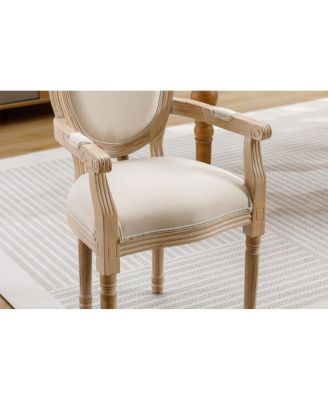 French Style Solid Wood Dining Chair, Set Of 2