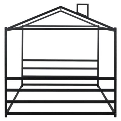 Streamdale Metal House Shape Platform Bed, Gold, Queen