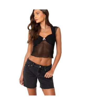 Devi sheer mesh top