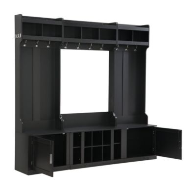  Multi-functional Hall Tree with Storage Bench