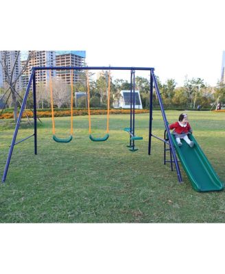 Streamdale A-Frame Metal Swing Set with Slide