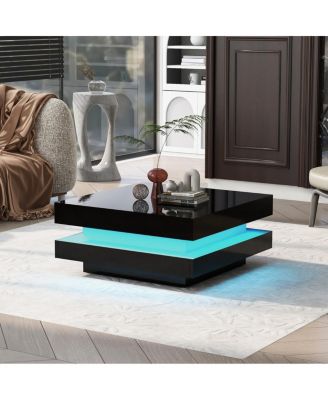  Glossy Square LED Coffee Table (16 Colors)