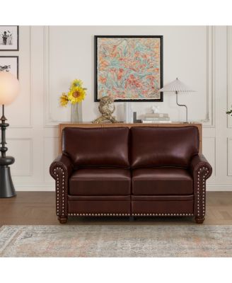 Living Room Sofa Loveseat Chair Burgundy Faux Leather