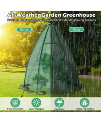 5.5 x 5.5 x 6 Feet Portable Mini Greenhouse with All-Weather PE Cover