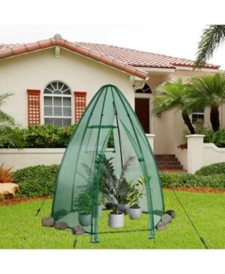 5.5 x 5.5 x 6 Feet Portable Mini Greenhouse with All-Weather PE Cover