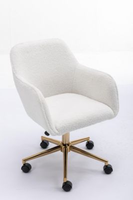 Modern Adjustable Office Chair with Teddy Fabric