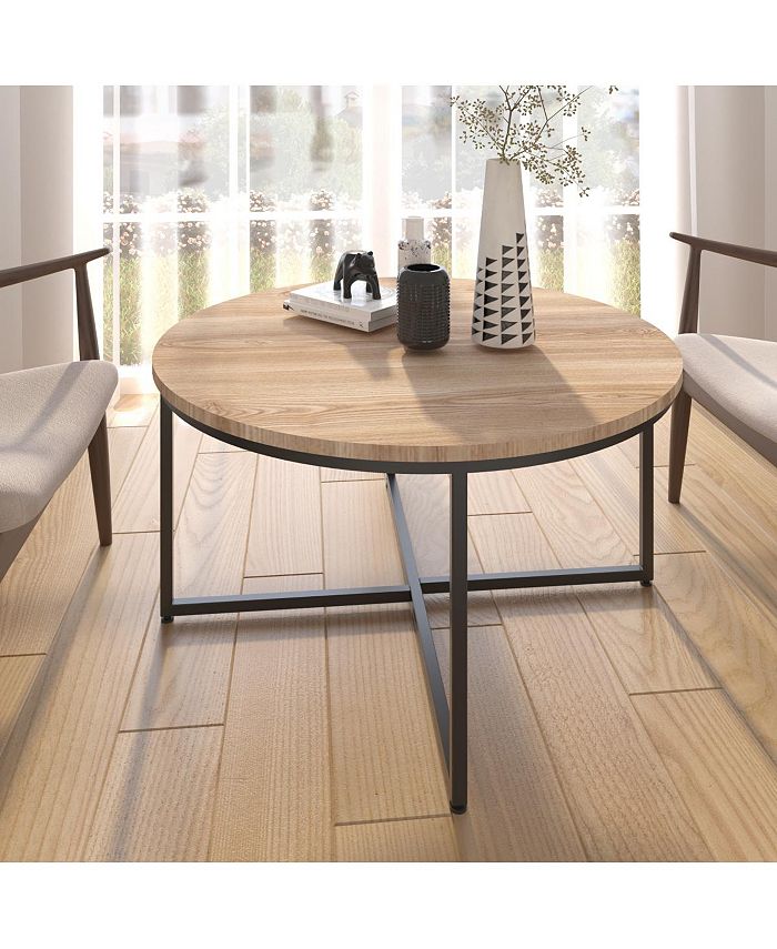 Simplie Fun Modern Round Metal Coffee Table - Macy's