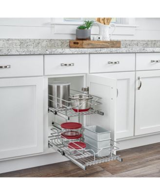 Kitchen Cabinet Pull Out Shelf Organizer, 12 x 22 In, 5WB2-1222CR-1