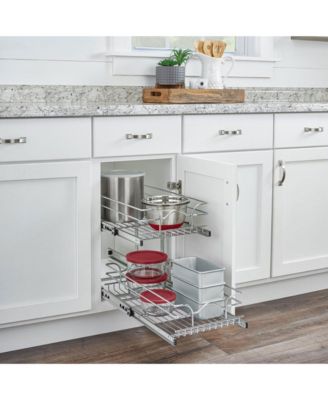 Kitchen Cabinet Pull Out Shelf Organizer, 15 x 22 In, 5WB2-1522CR-1
