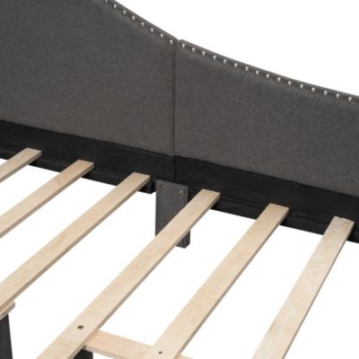 Streamdale Upholstered Full-Size Daybed with Armrest