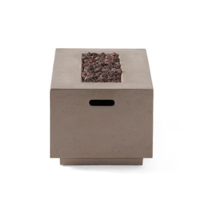 Modern Concrete Fire Pit with 40K BTU for Indoor Warmth and Style