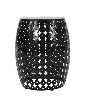 Streamdale Modern Side Table Elegant Iron Cut Design, Durable Frame, No Assembly