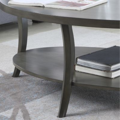 Contemporary Oval Shelf Coffee Table