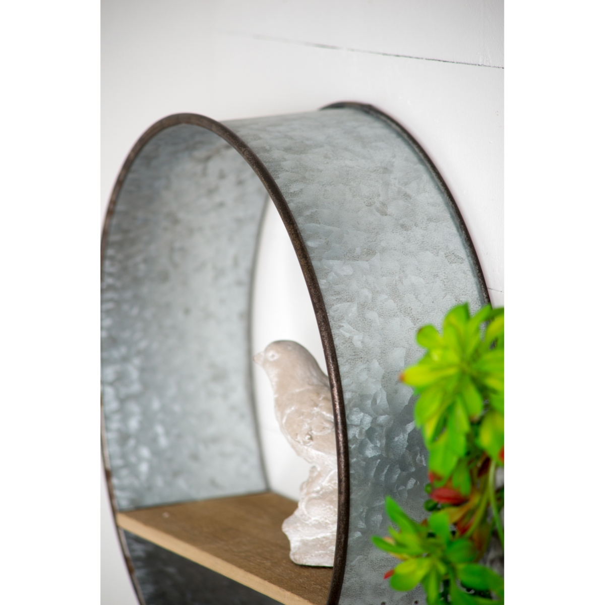 Farmhouse Round Metal Wall Planter, 5 Piece