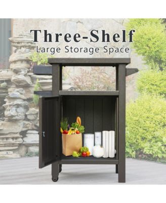 Streamdale Versatile Grill Cart Premium Metal, Ample Storage, Mobile Workspace