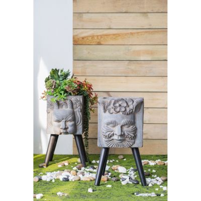 Streamdale 11" x 13" x 22" Greek God Statue Planter with Legs