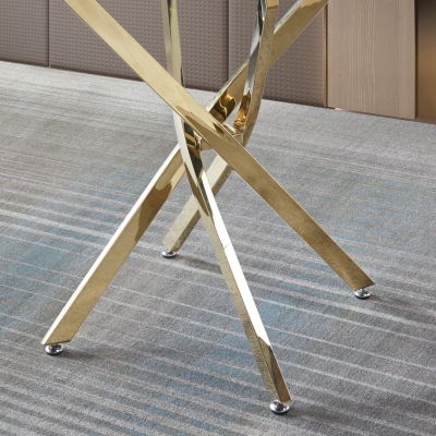 Streamdale Ultramodern Round Glass Dining Table for Stylish Dining