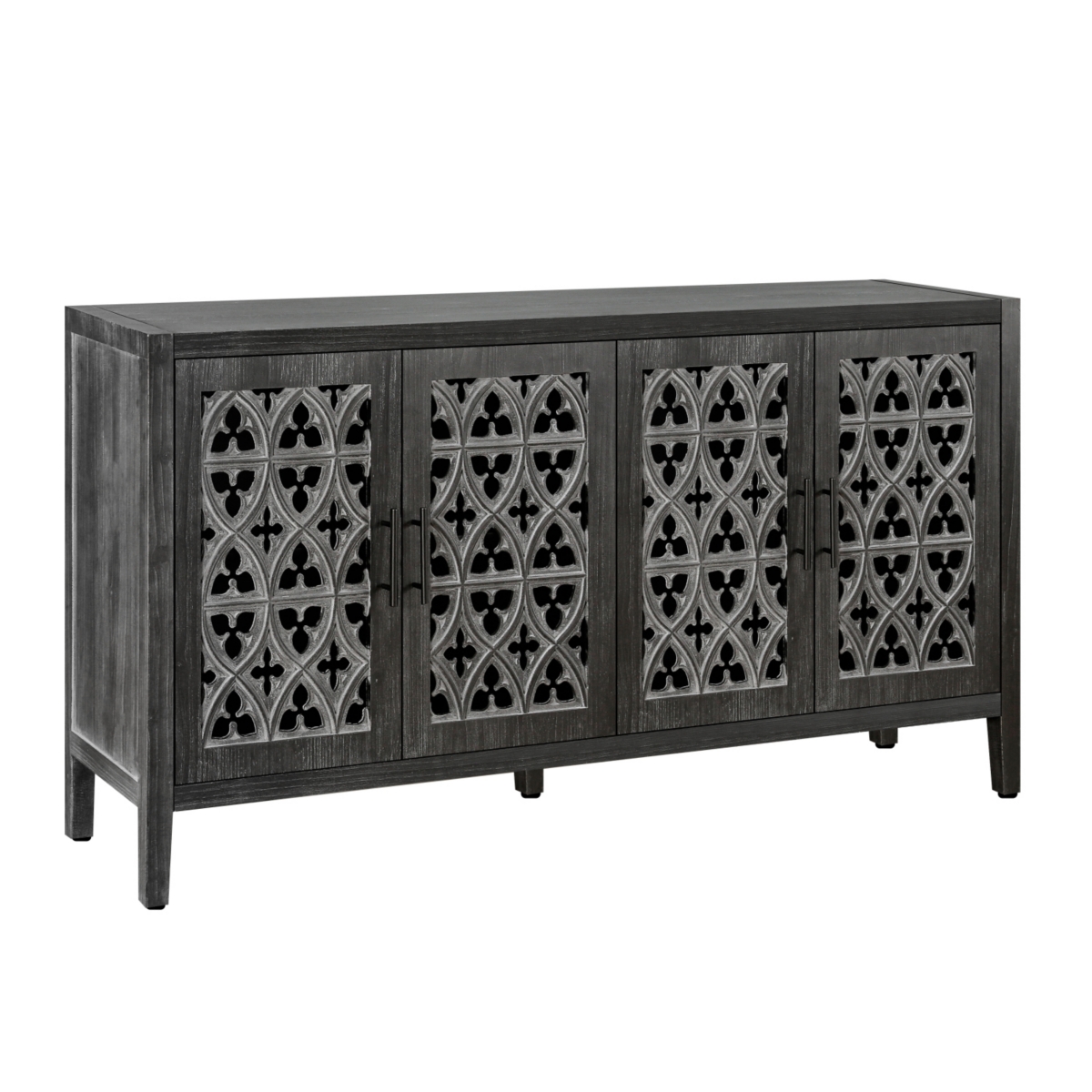 Streamdale Furniture 4-Door Wooden Cabinet with Hollowed-Out Design