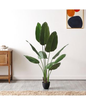 Faux Banana 63" Potted Leaves