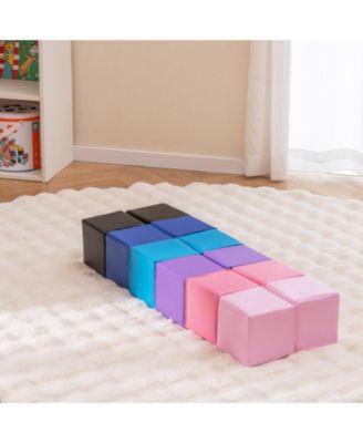 12 Pieces Soft Foam Building Blocks Climbing Foam Cubes Set for Kids