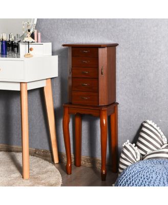 Large Storage Capacity Jewelry Cabinet with 5 Drawers