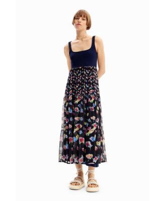 Desigual Women's Combination floral midi dress - Macy's