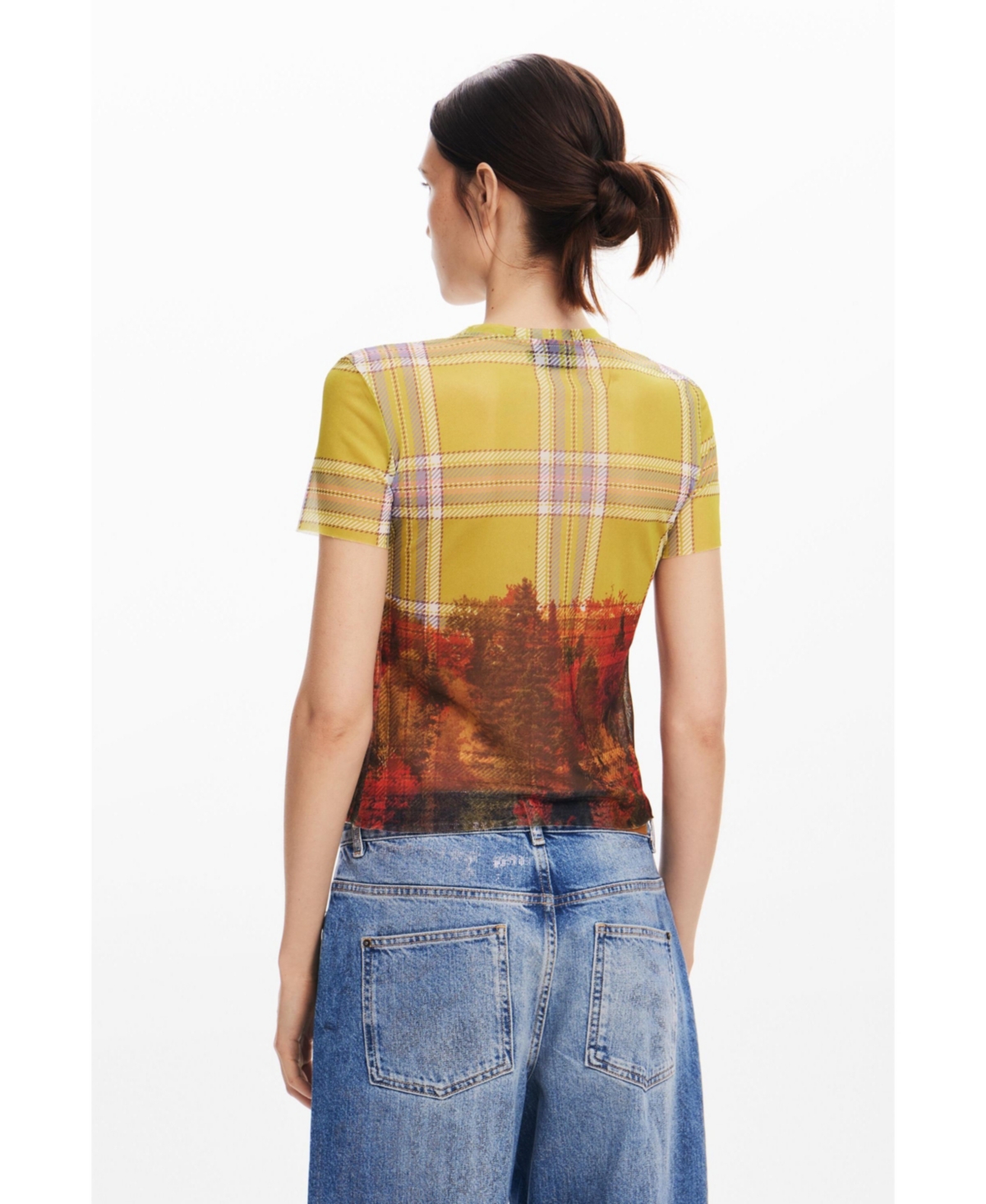 Desigual Women's Printed tulle T-shirt