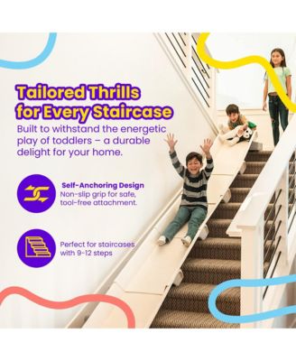 Original Stair Mounted Kids Indoor Slide for 9 to 12 Stairs, (4 Pack)
