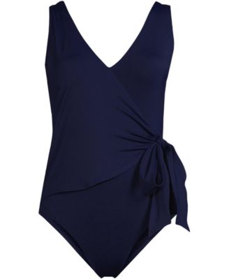 Women's Side Tie Wrap One Piece Swimsuit