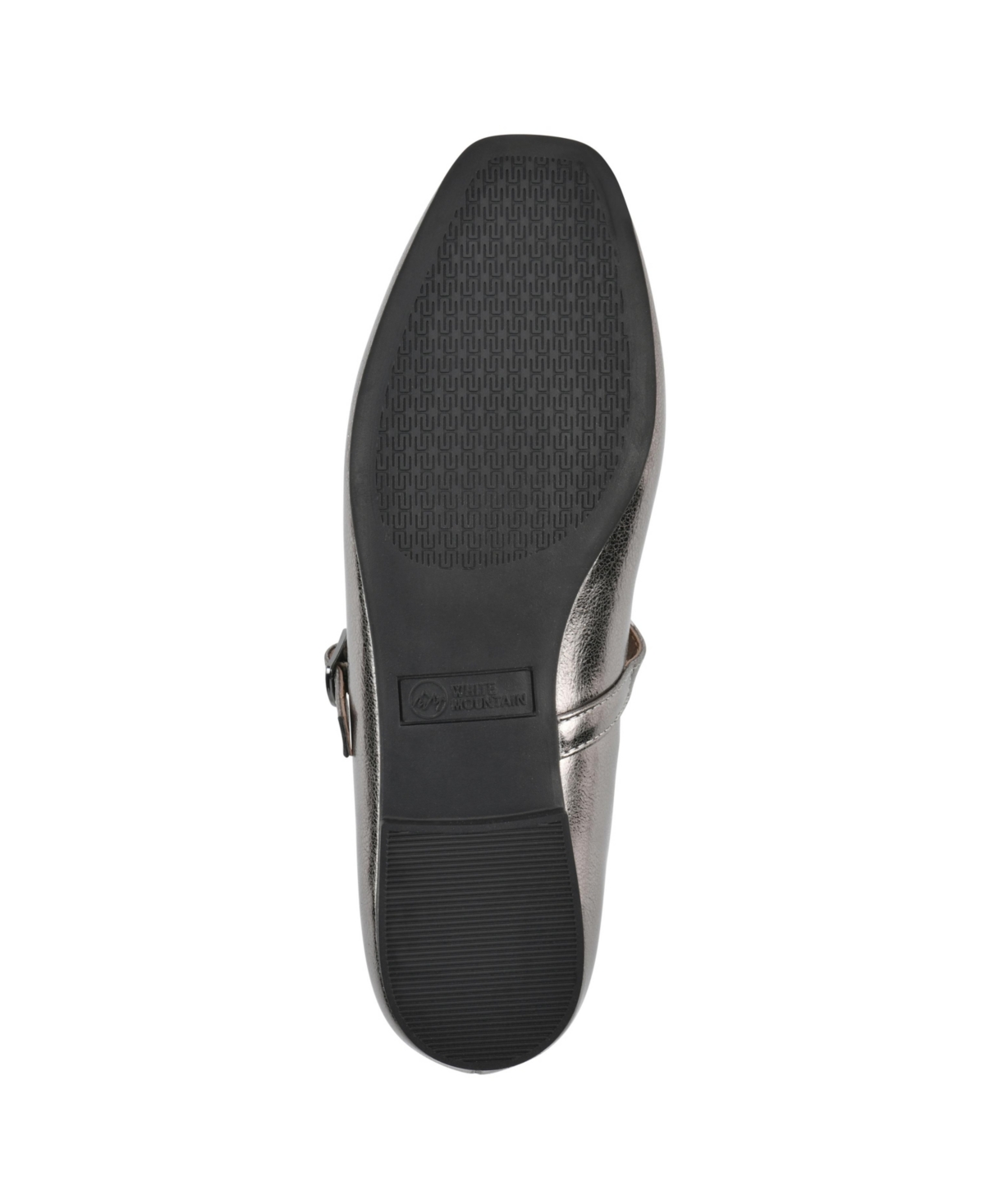 White Mountain Women's Boch Mary Jane Flats In Pewter Metallic Smooth