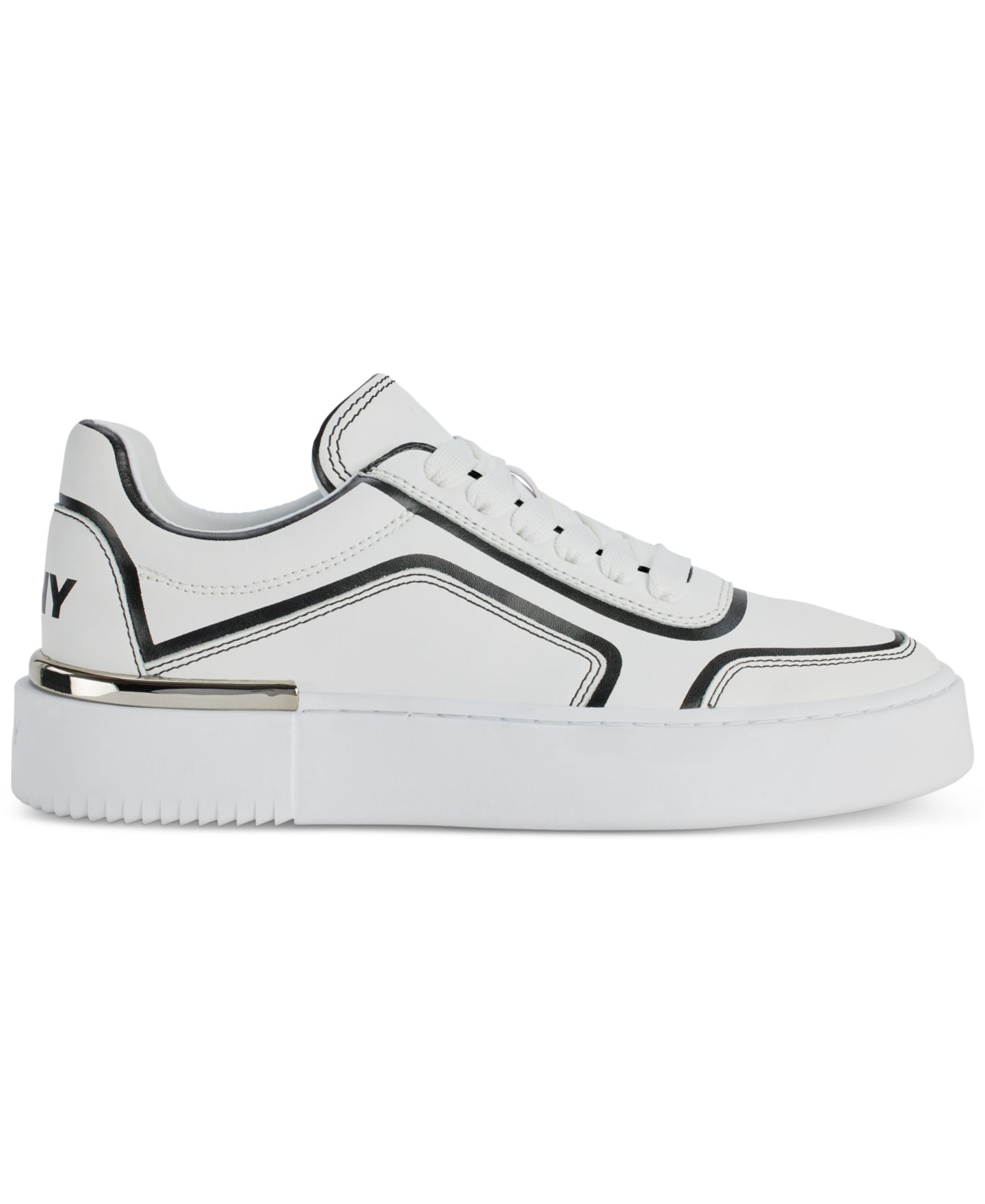 Женские кроссовки DKNY Baylor Lace-Up, цвет: Белый / Чёрный — фото 2