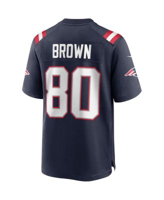 Men's Troy Brown Navy New England Patriots Game Retired Player Jersey